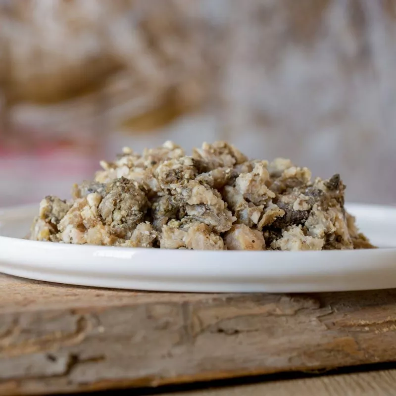 Rinderpansen, grün, gewolft 500g